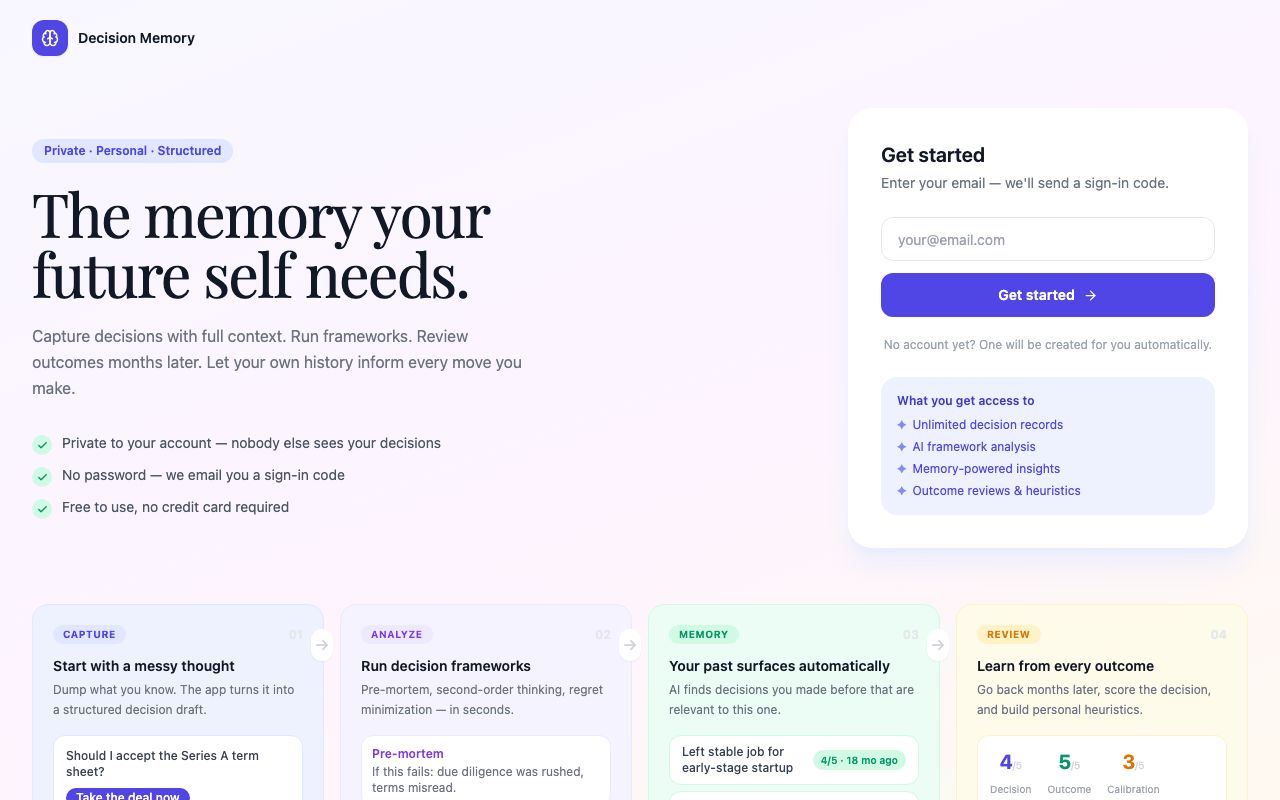 Decision Memory